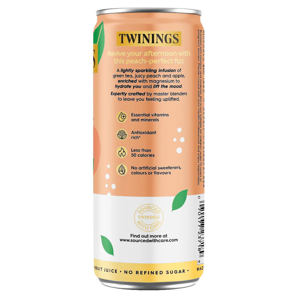 Sparkling Tea Peach Apple Refresh Tea 250ml - Image 4